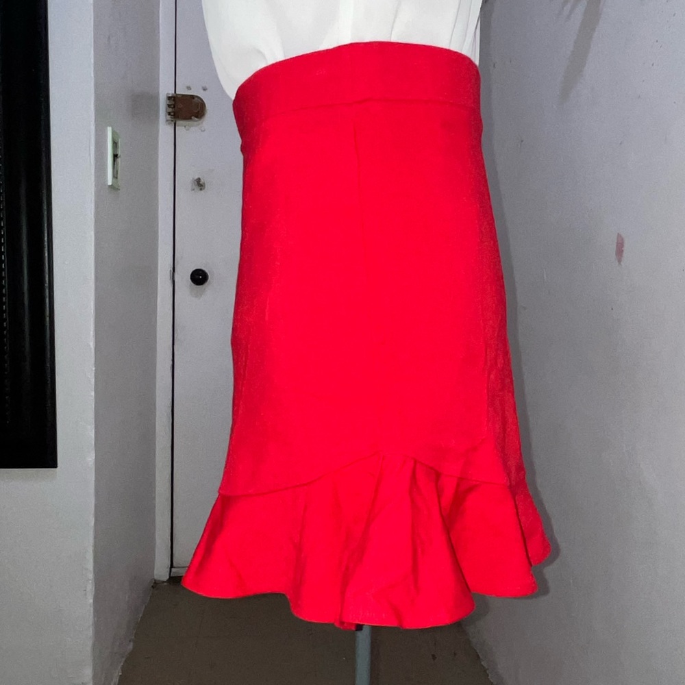 Forever 21 - Red Ruffle Skirt - L - Picture 2 of 4
